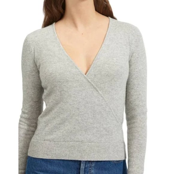 Everlane Sweaters - Everlane Cashmere Wrap Sweater Gray XS